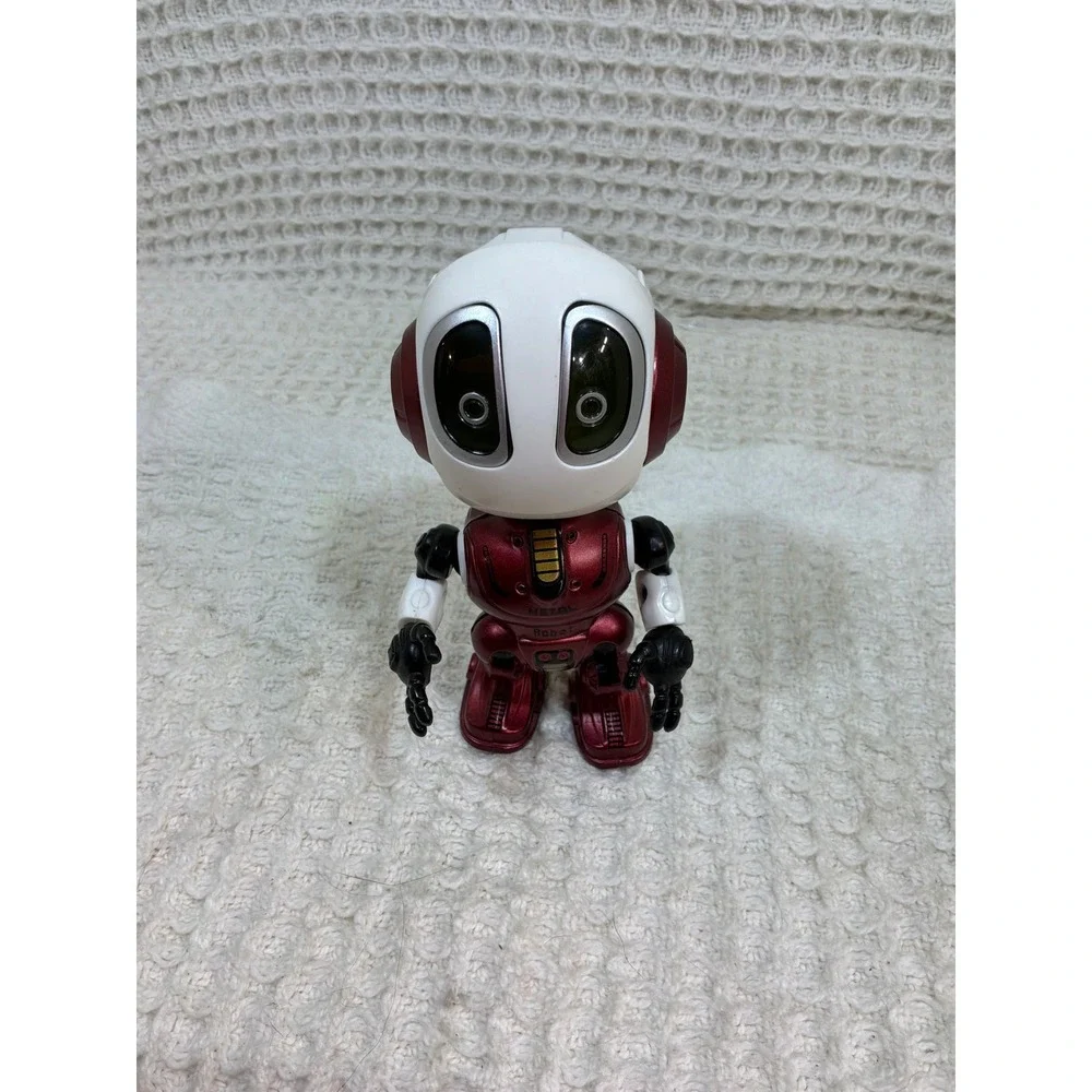 Sci-Fi Kids Metal Robot Interactive Toy Small Red White